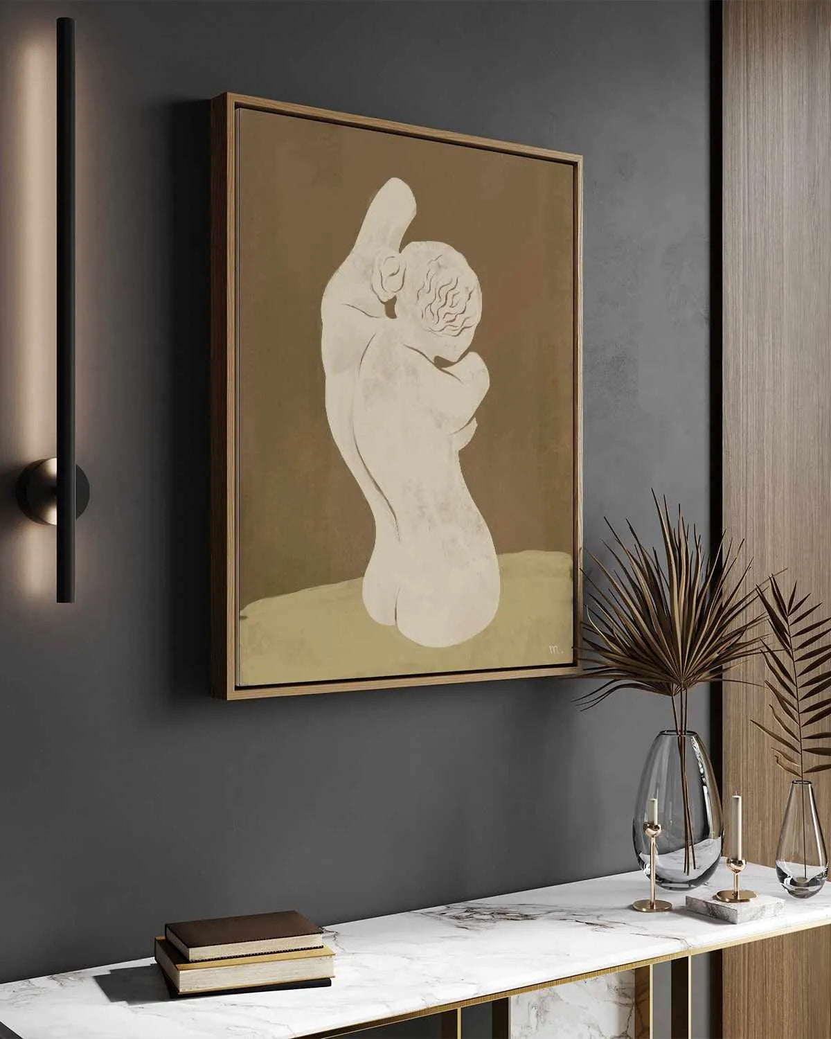 Female Torso by Marco Marella | Framed Canvas Art Print from Olive et Oriel where you can shop wallpaper and artworks online