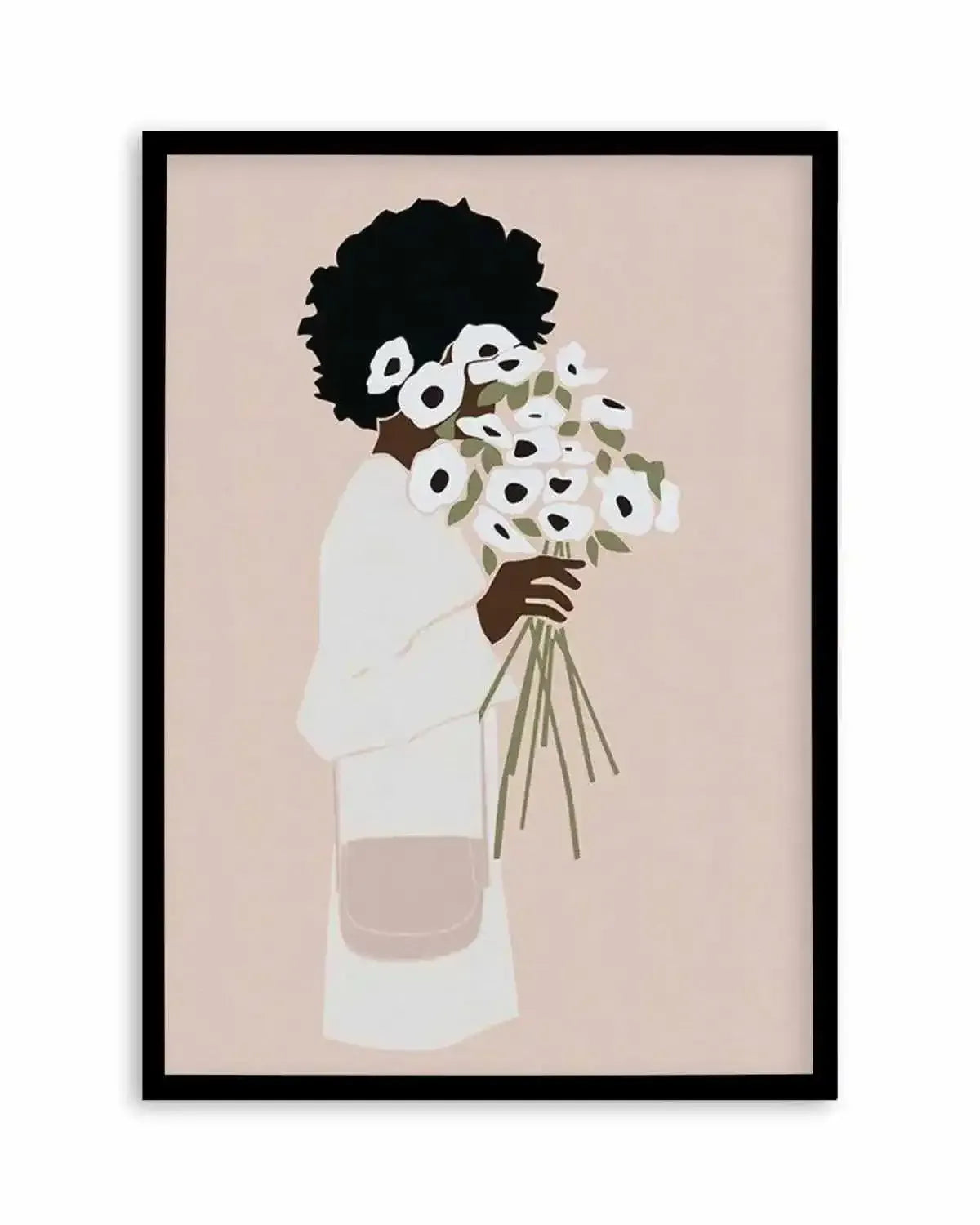 Femme Aux Fleurs Art Print from Olive et Oriel where you can shop wallpaper and artworks online
