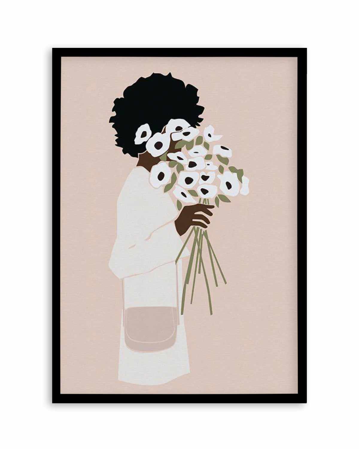 Femme Aux Fleurs Art Print