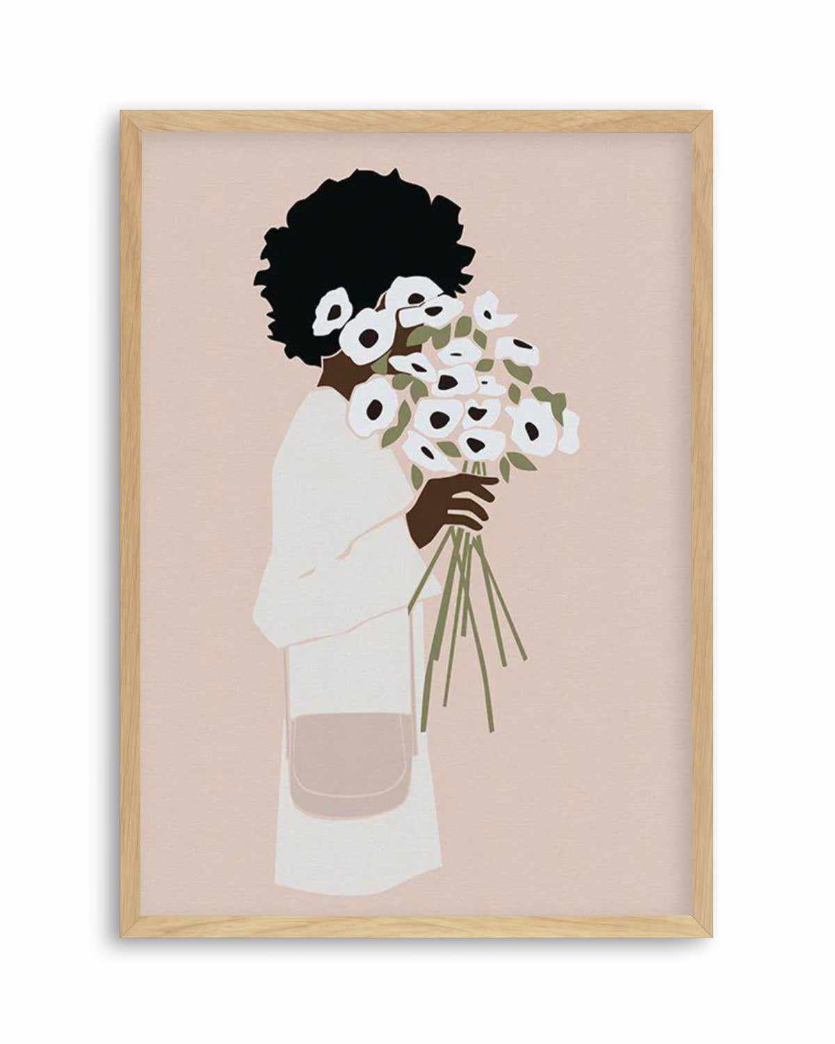 Femme Aux Fleurs Art Print