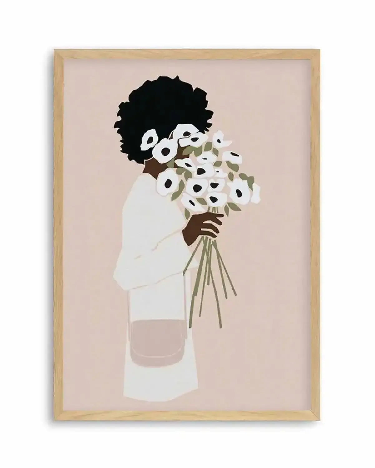 Femme Aux Fleurs Art Print from Olive et Oriel where you can shop wallpaper and artworks online