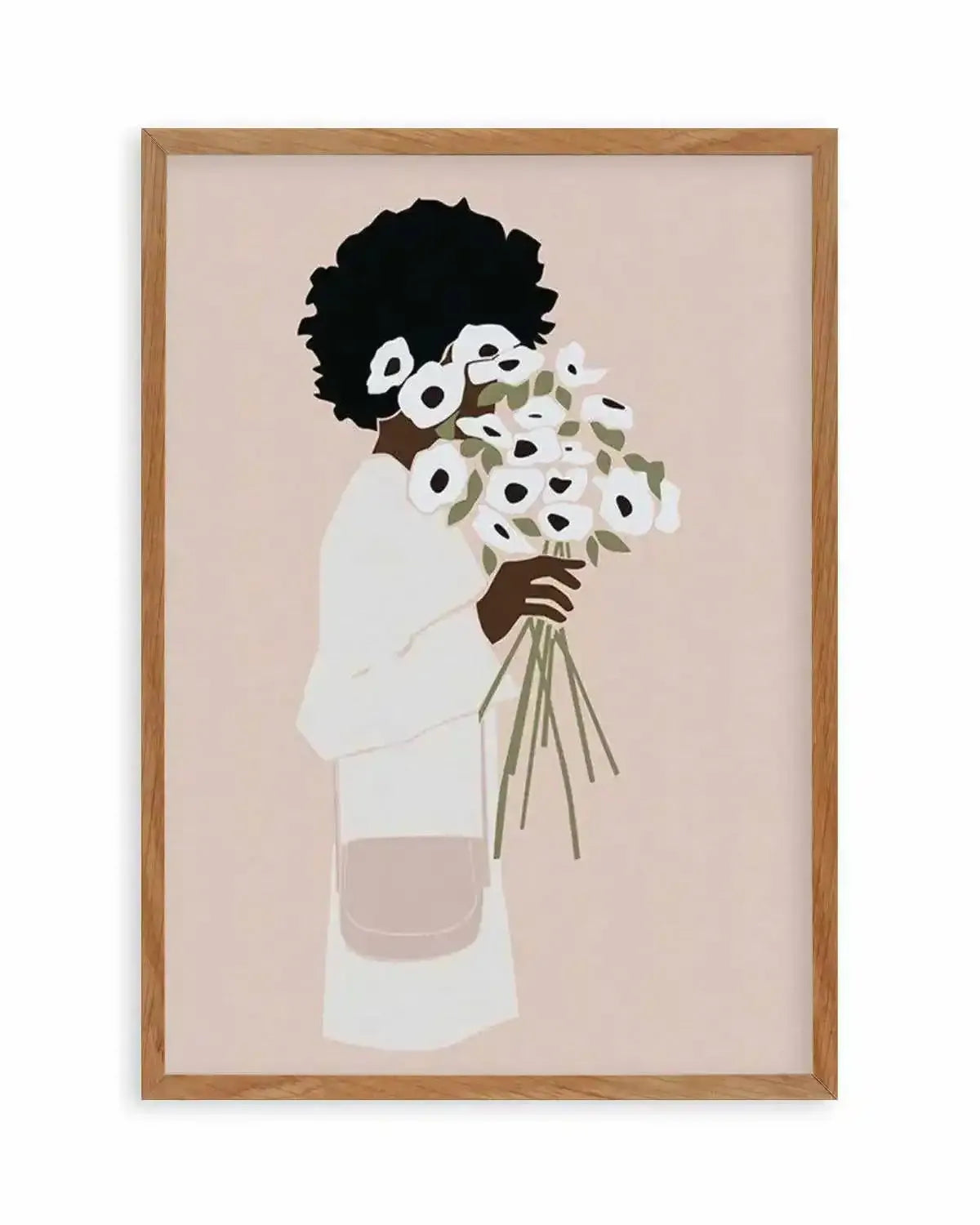 Femme Aux Fleurs Art Print from Olive et Oriel where you can shop wallpaper and artworks online
