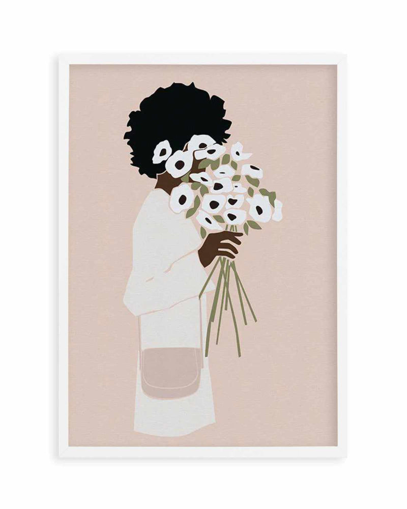 Femme Aux Fleurs Art Print