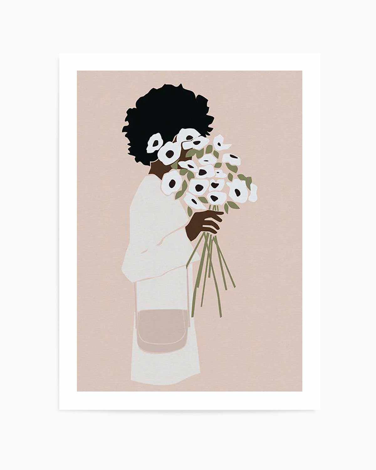 Femme Aux Fleurs Art Print