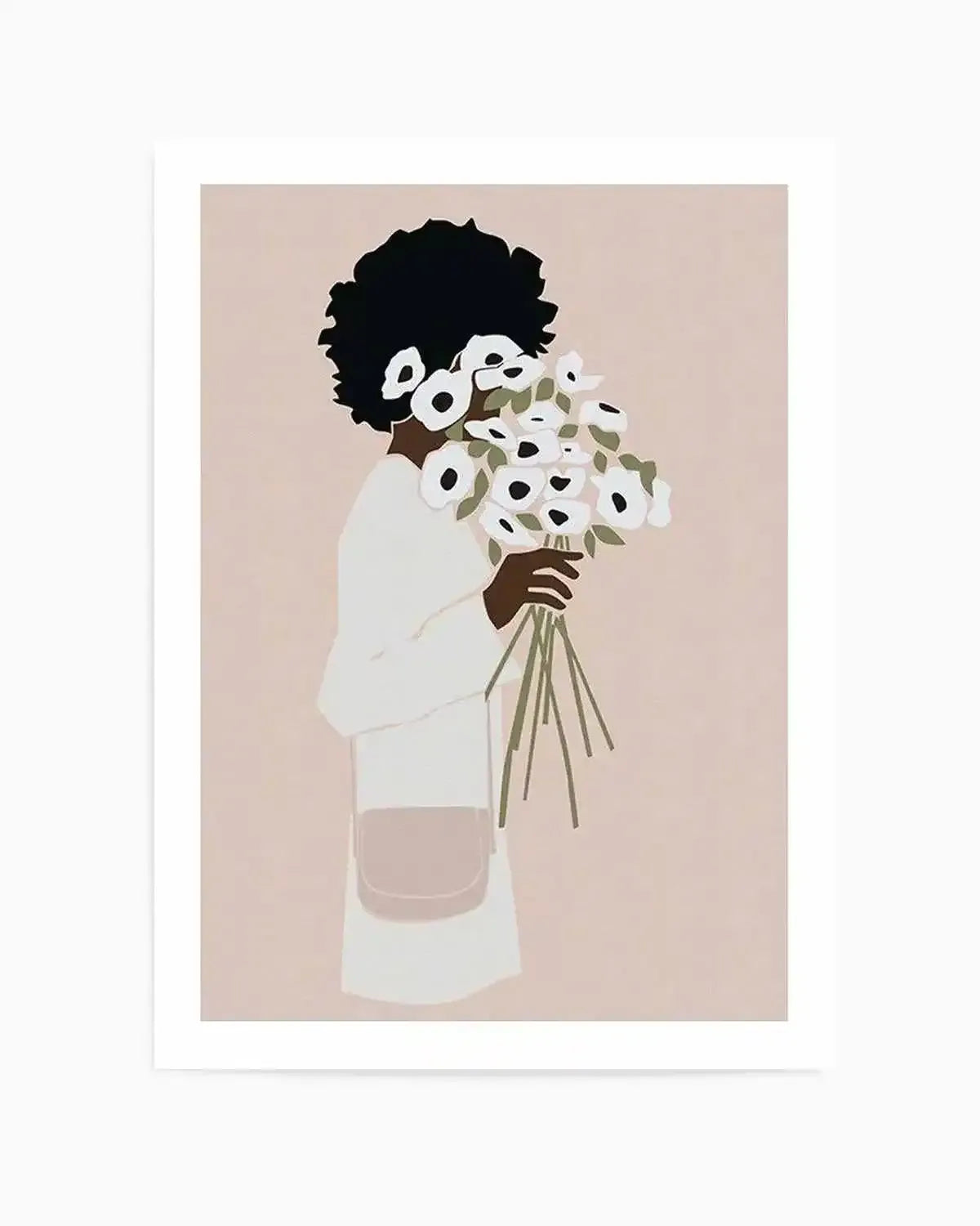 Femme Aux Fleurs Art Print from Olive et Oriel where you can shop wallpaper and artworks online
