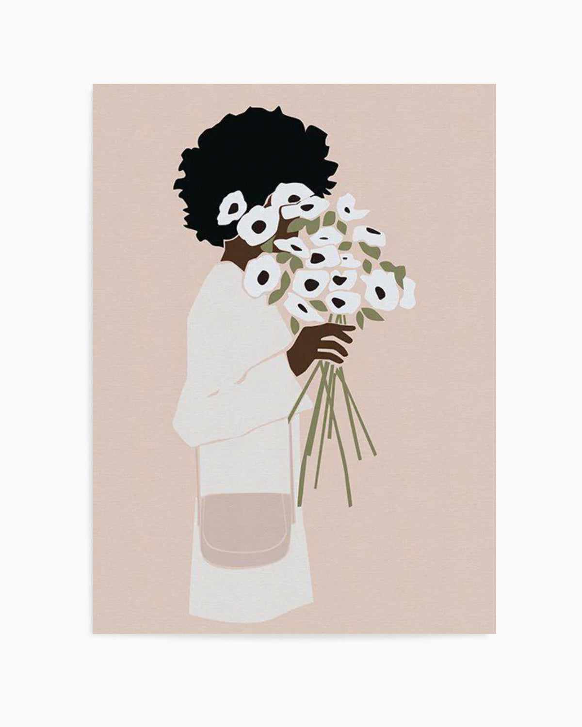 Femme Aux Fleurs Art Print