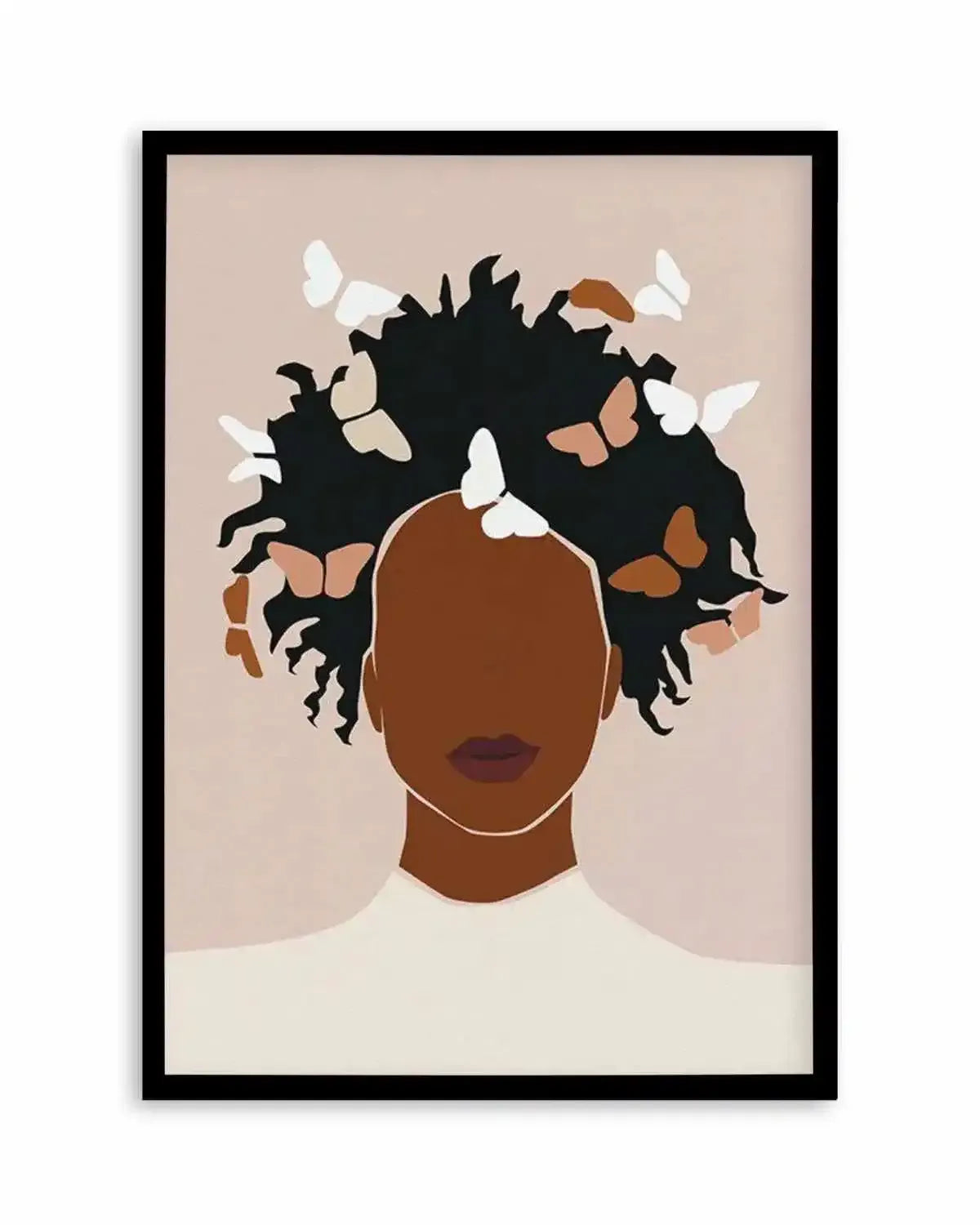 Femme Aux Papillons Art Print from Olive et Oriel where you can shop wallpaper and artworks online