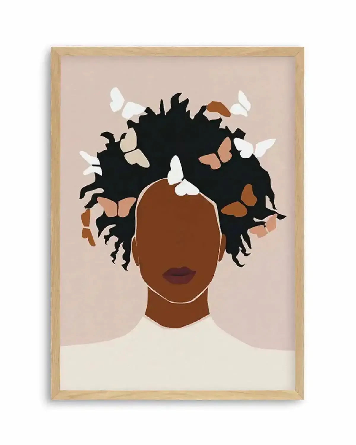 Femme Aux Papillons Art Print from Olive et Oriel where you can shop wallpaper and artworks online