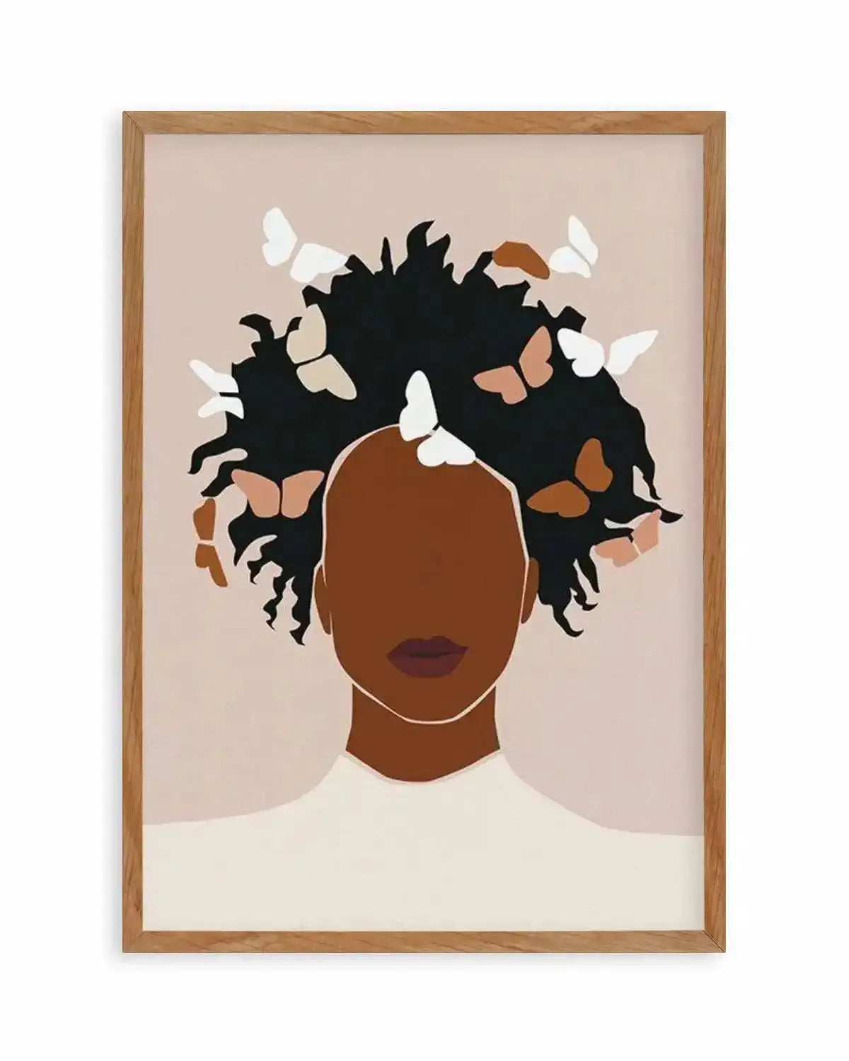 Femme Aux Papillons Art Print from Olive et Oriel where you can shop wallpaper and artworks online