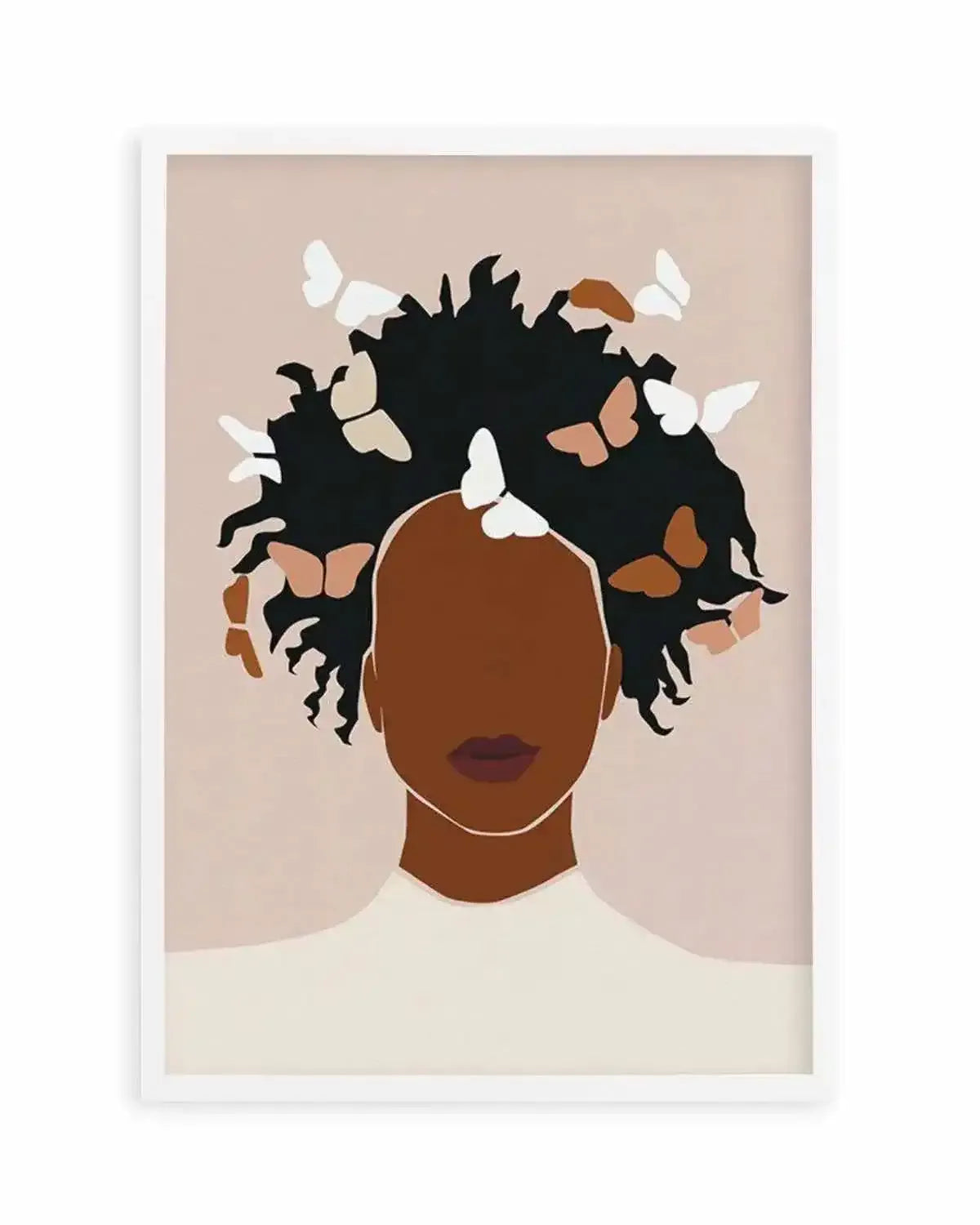 Femme Aux Papillons Art Print from Olive et Oriel where you can shop wallpaper and artworks online