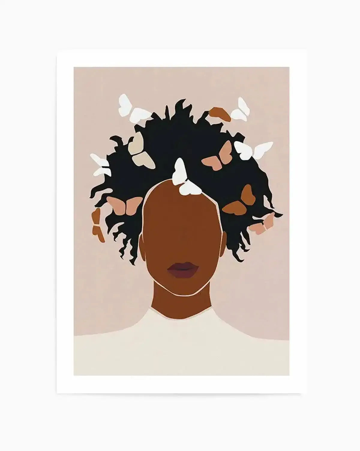 Femme Aux Papillons Art Print from Olive et Oriel where you can shop wallpaper and artworks online
