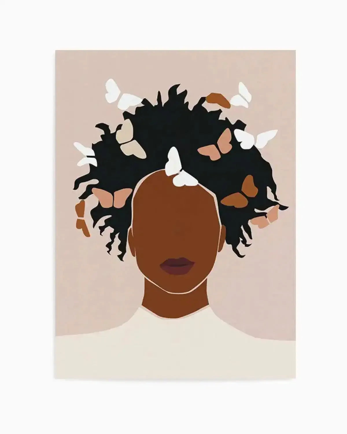 Femme Aux Papillons Art Print from Olive et Oriel where you can shop wallpaper and artworks online