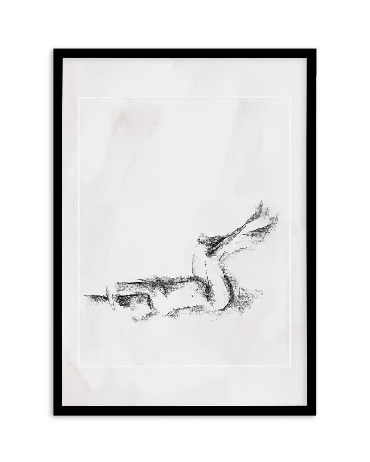 Femme in Charcoal I Art Print-PRINT-Olive et Oriel-Olive et Oriel-A5 | 5.8" x 8.3" | 14.8 x 21cm-Black-With White Border-Buy-Australian-Art-Prints-Online-with-Olive-et-Oriel-Your-Artwork-Specialists-Austrailia-Decorate-With-Coastal-Photo-Wall-Art-Prints-From-Our-Beach-House-Artwork-Collection-Fine-Poster-and-Framed-Artwork