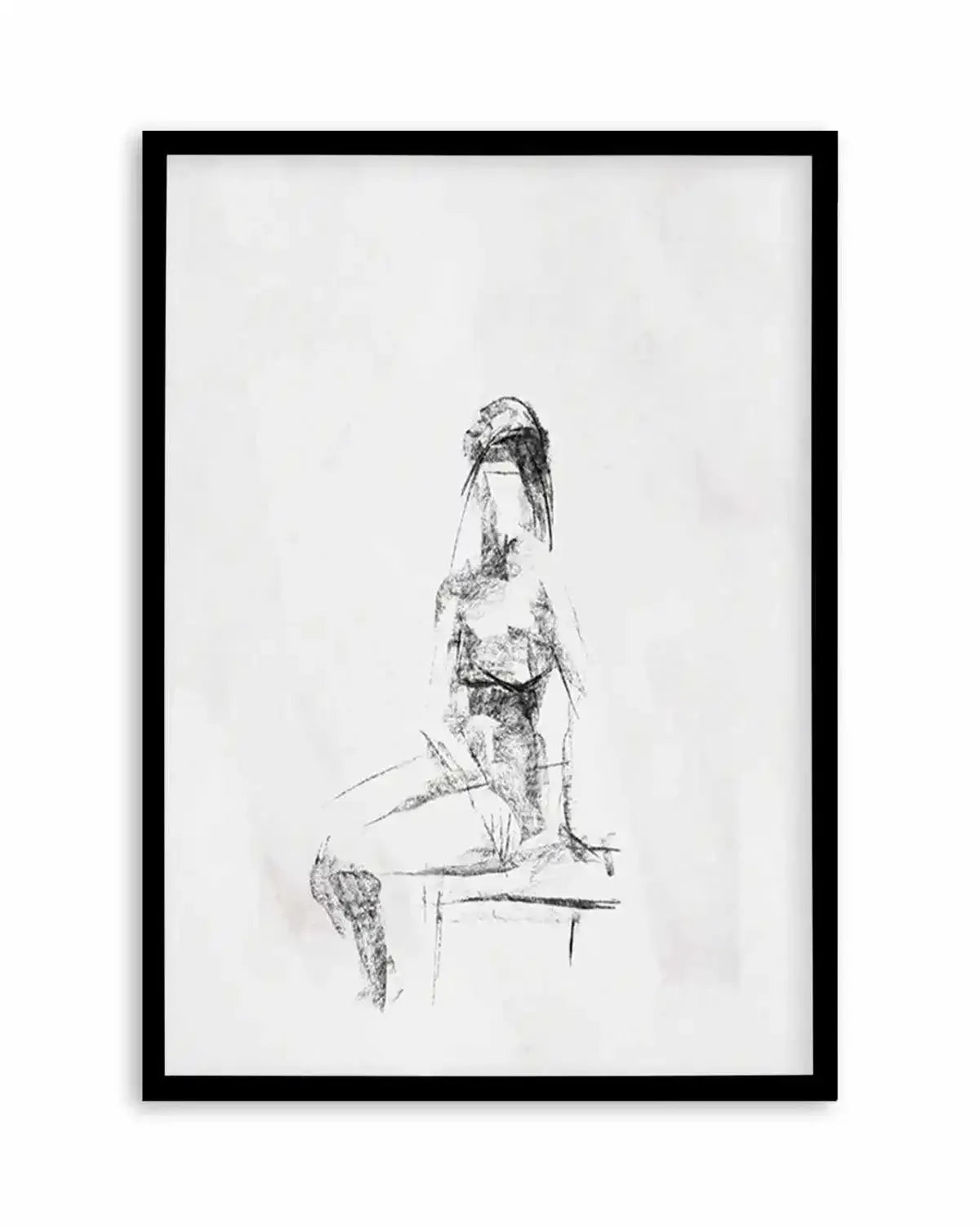 Femme in Charcoal II Art Print from Olive et Oriel where you can shop wallpaper and artworks online