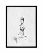 Femme in Charcoal II Art Print