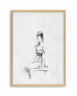 Femme in Charcoal II Art Print