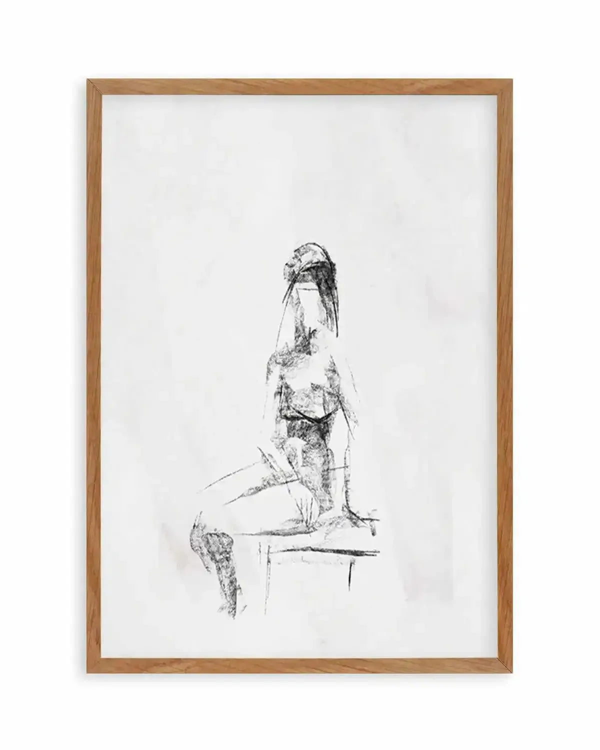 Femme in Charcoal II Art Print from Olive et Oriel where you can shop wallpaper and artworks online