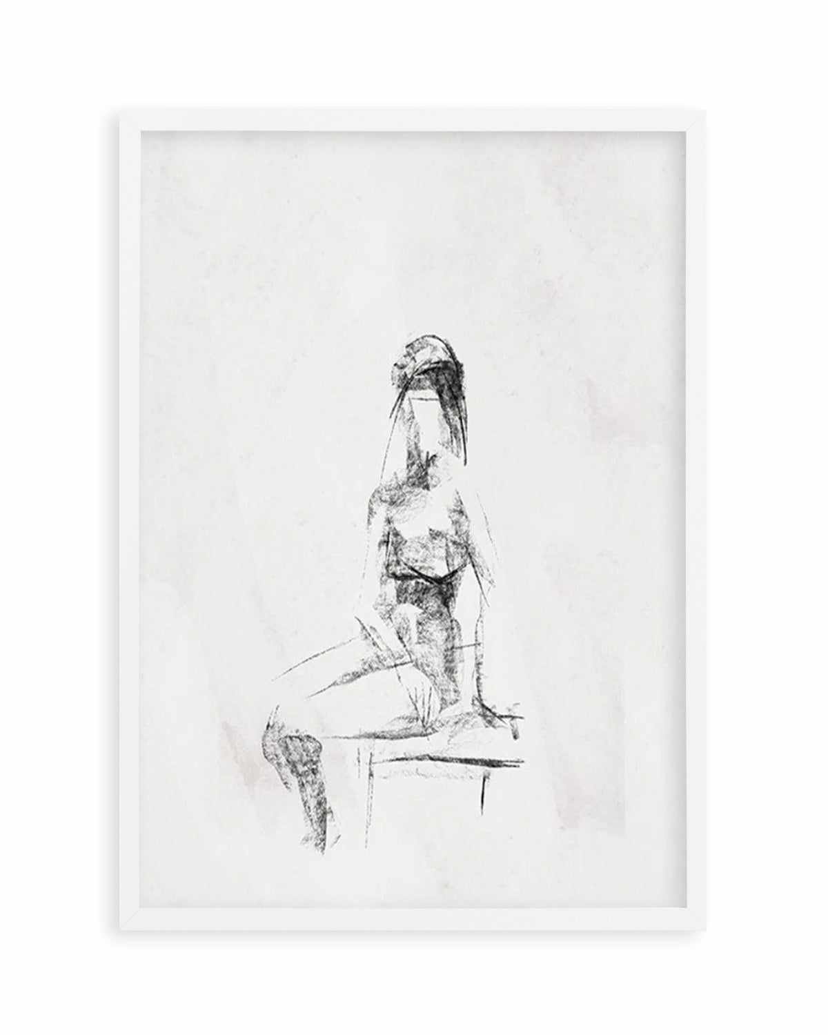 Femme in Charcoal II Art Print