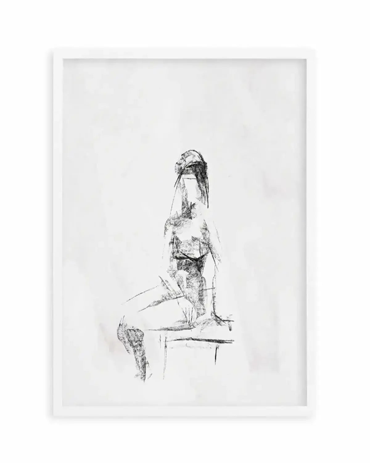 Femme in Charcoal II Art Print from Olive et Oriel where you can shop wallpaper and artworks online