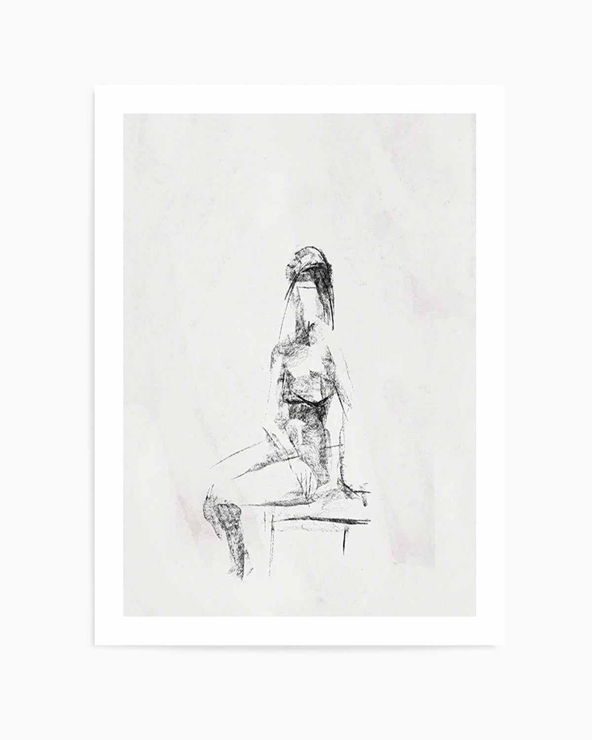 Femme in Charcoal II Art Print