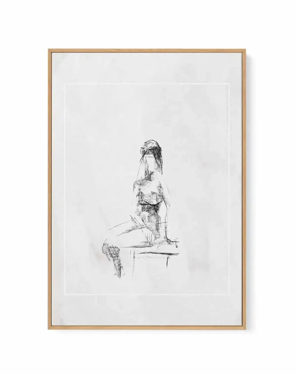 Femme in Charcoal II | Framed Canvas Art Print from Olive et Oriel where you can shop wallpaper and artworks online