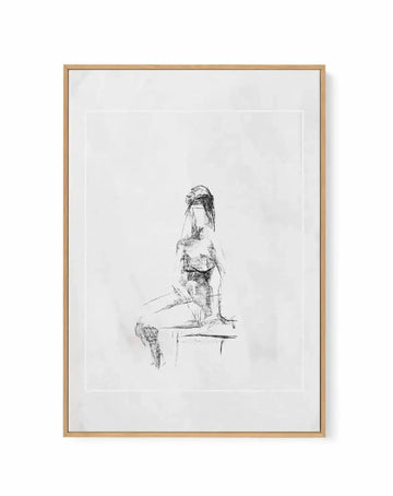 Femme in Charcoal II | Framed Canvas Art Print from Olive et Oriel where you can shop wallpaper and artworks online