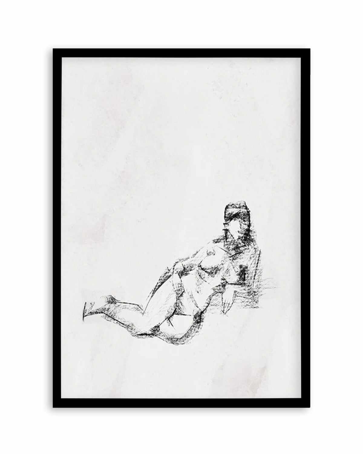 Femme in Charcoal III Art Print