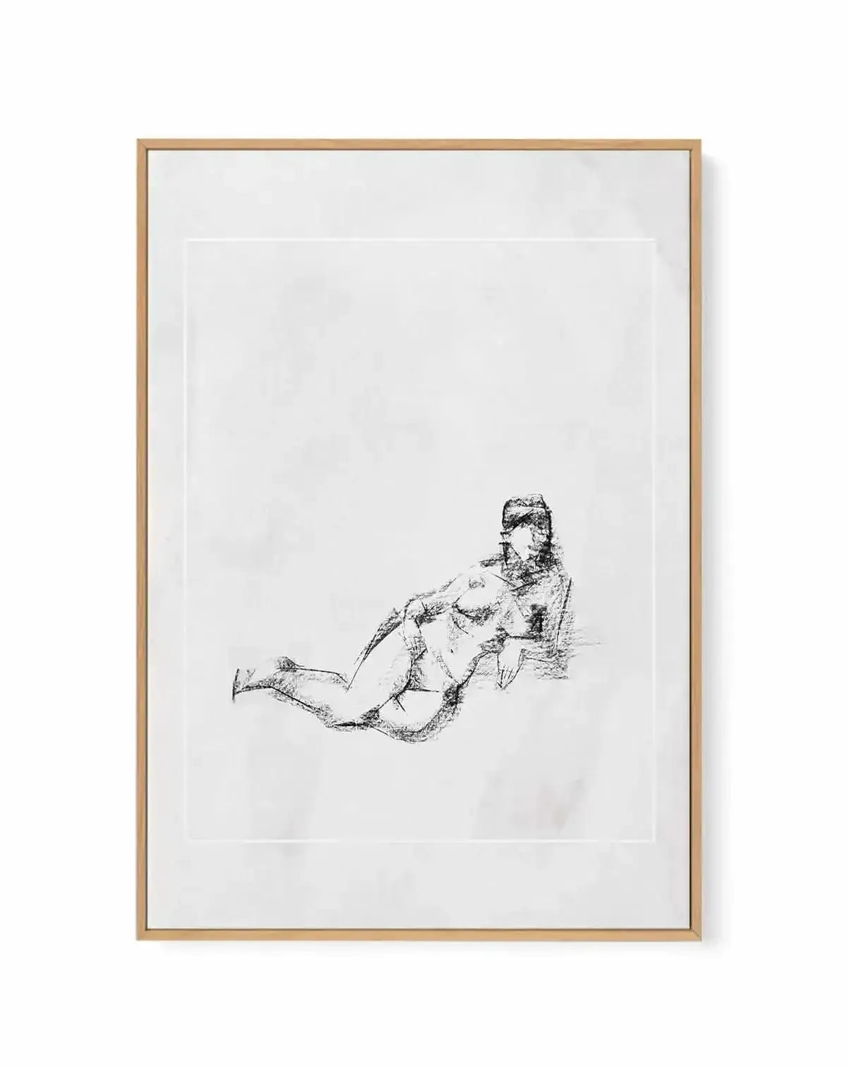 Femme in Charcoal III | Framed Canvas Art Print from Olive et Oriel where you can shop wallpaper and artworks online