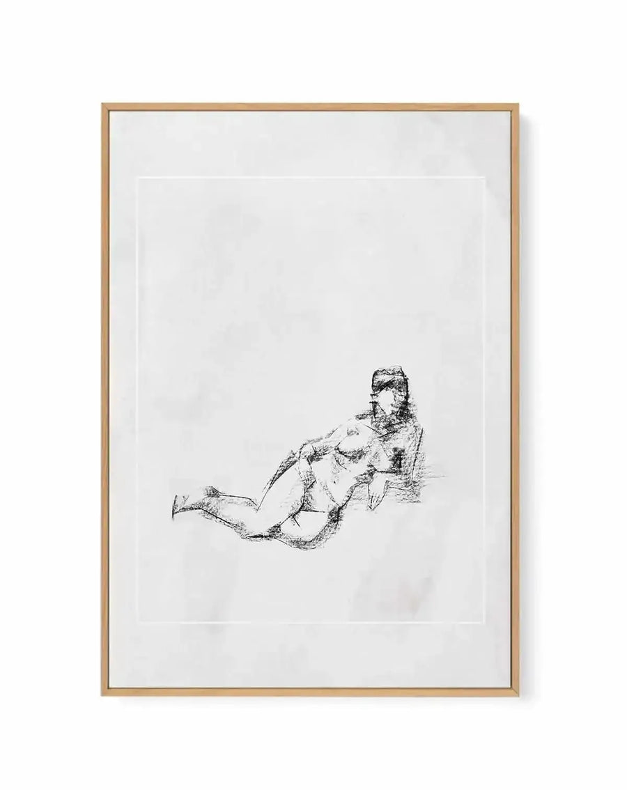 Femme in Charcoal III | Framed Canvas Art Print from Olive et Oriel where you can shop wallpaper and artworks online