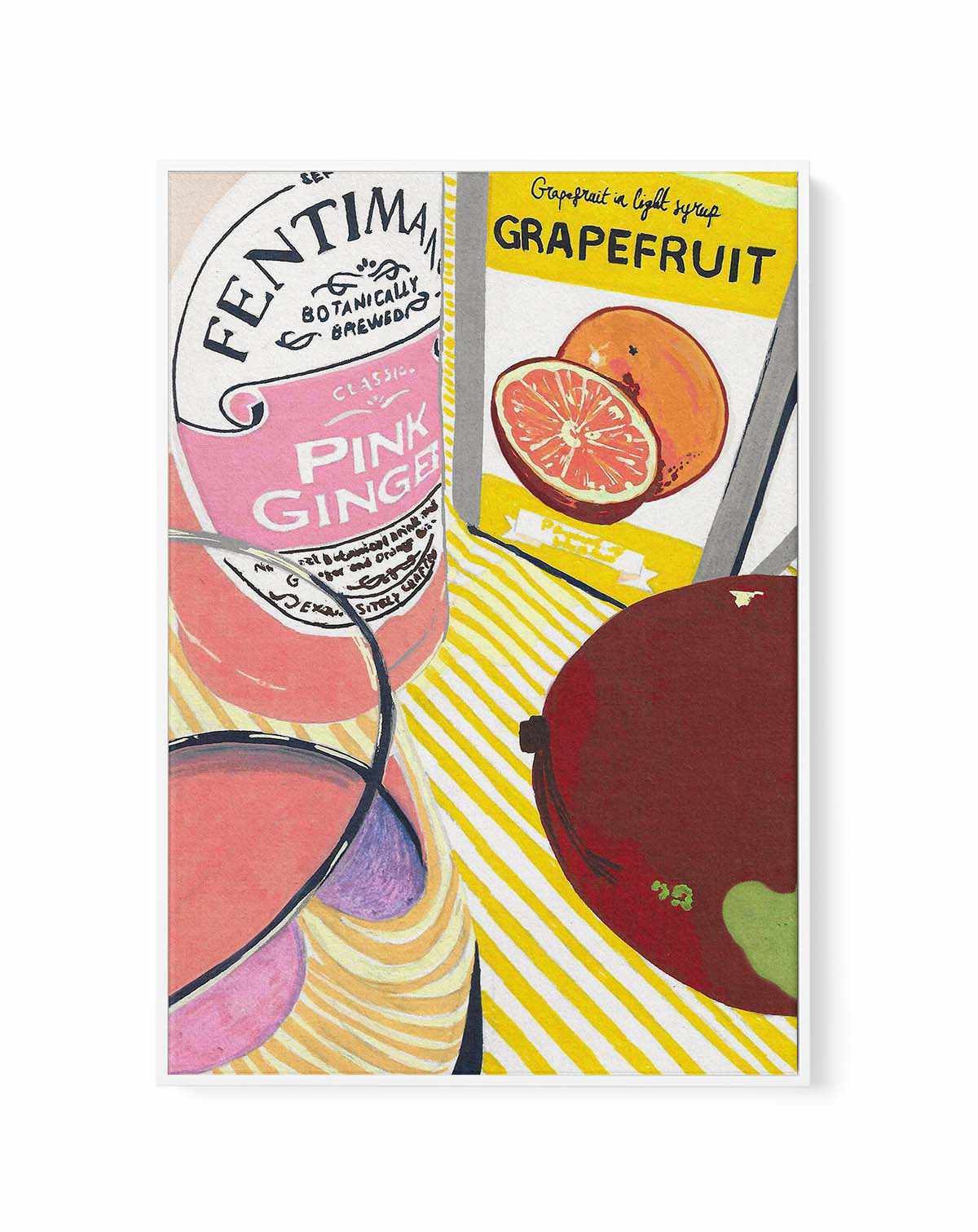 Fentimans Pink Ginger by Studio Mandariini | Framed Canvas Art Print