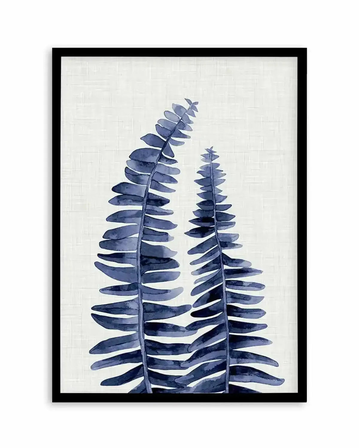 Fern | Navy Art Print from Olive et Oriel where you can shop wallpaper and artworks online