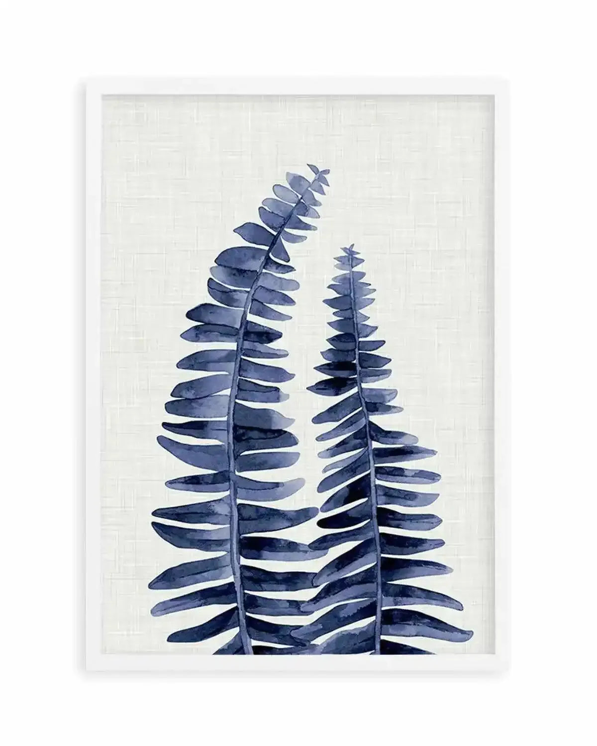 Fern | Navy Art Print from Olive et Oriel where you can shop wallpaper and artworks online