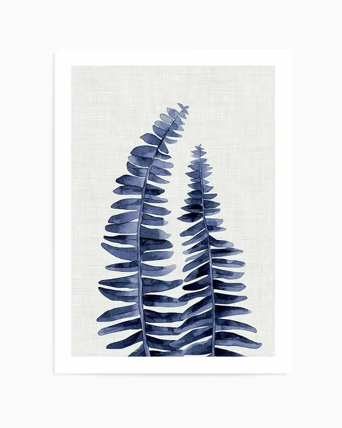 Fern | Navy Art Print from Olive et Oriel where you can shop wallpaper and artworks online
