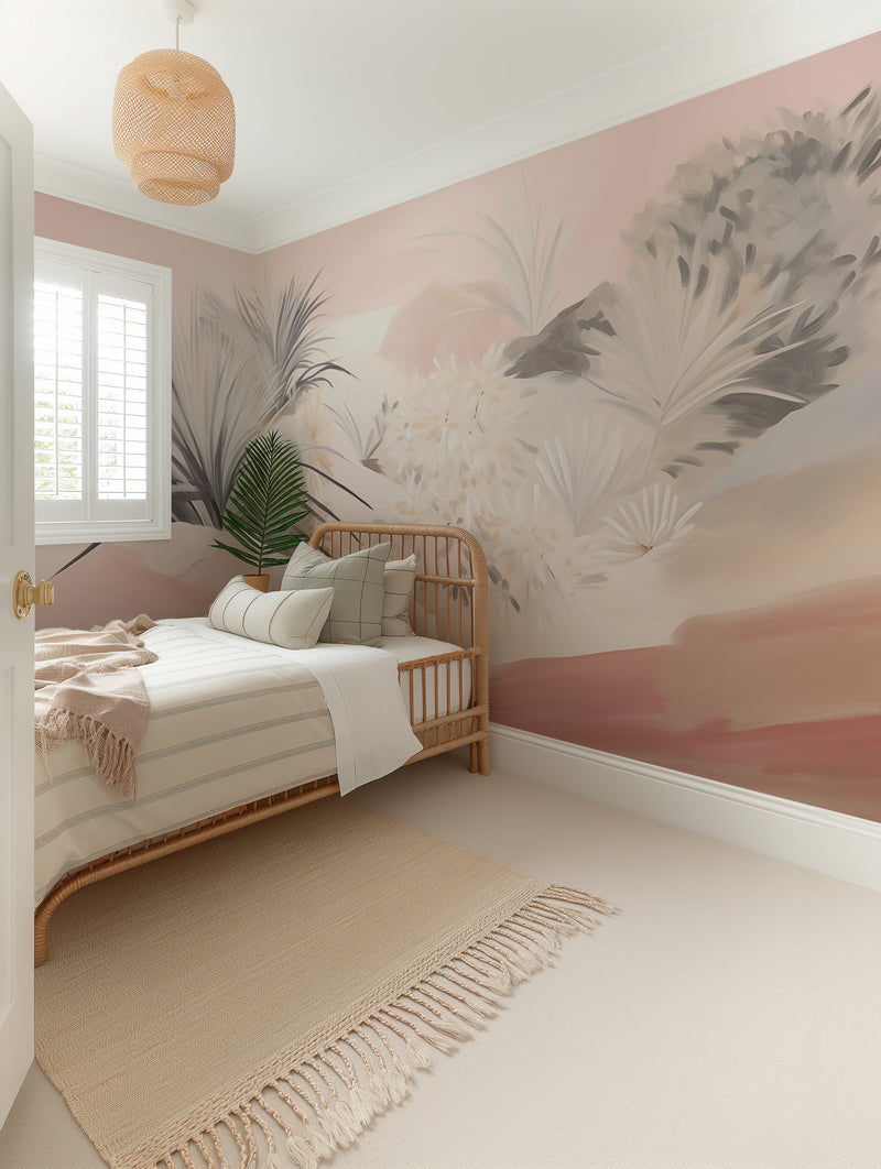 Pink Fern Canopy Wallpaper Mural