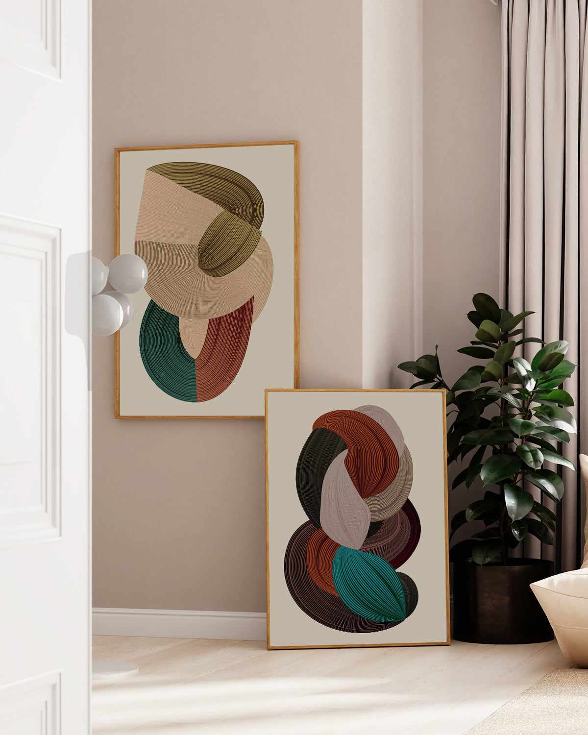 Fibers I by Design Fabrikken | Framed Canvas Art Print