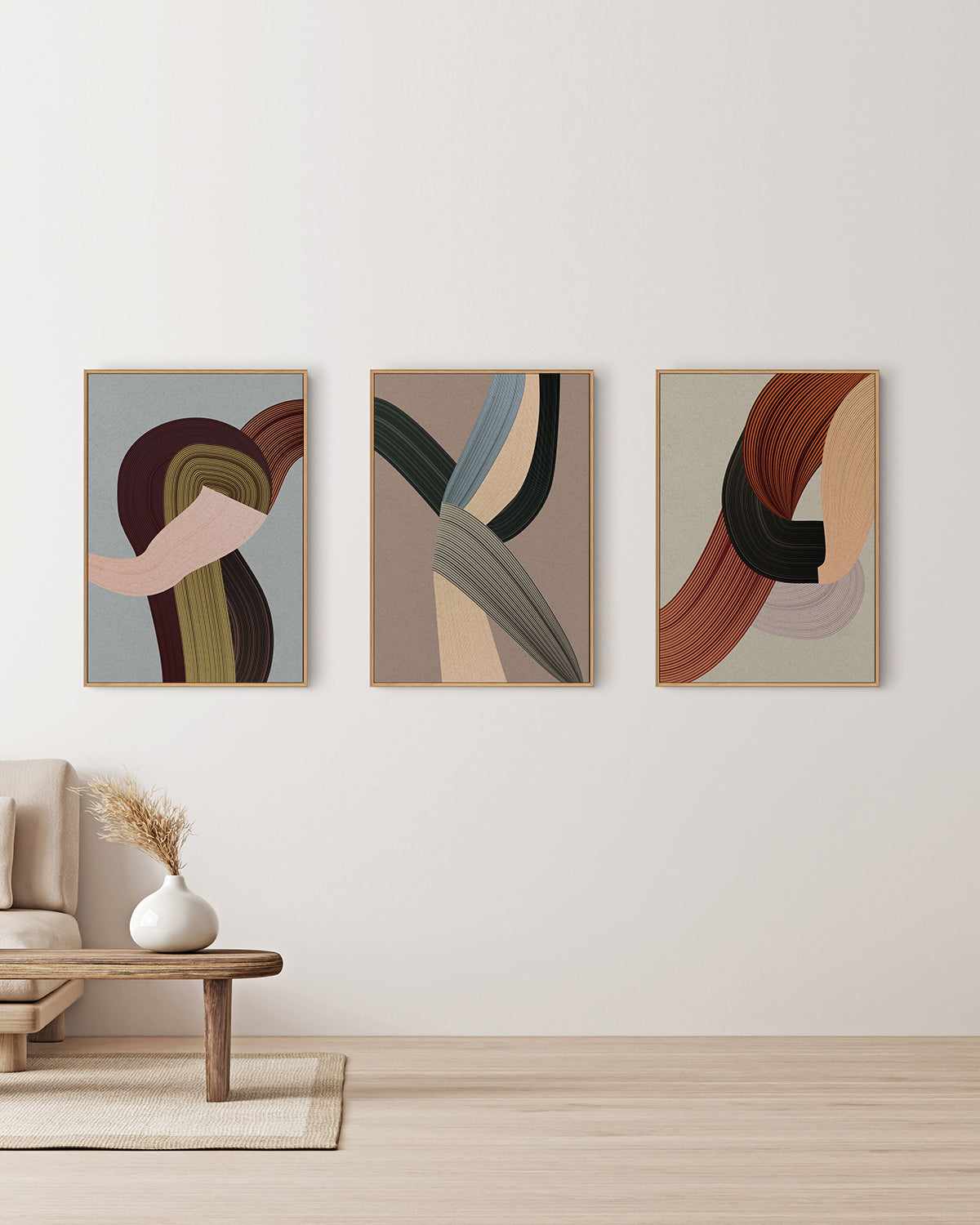 Fibers IV by Design Fabrikken | Framed Canvas Art Print