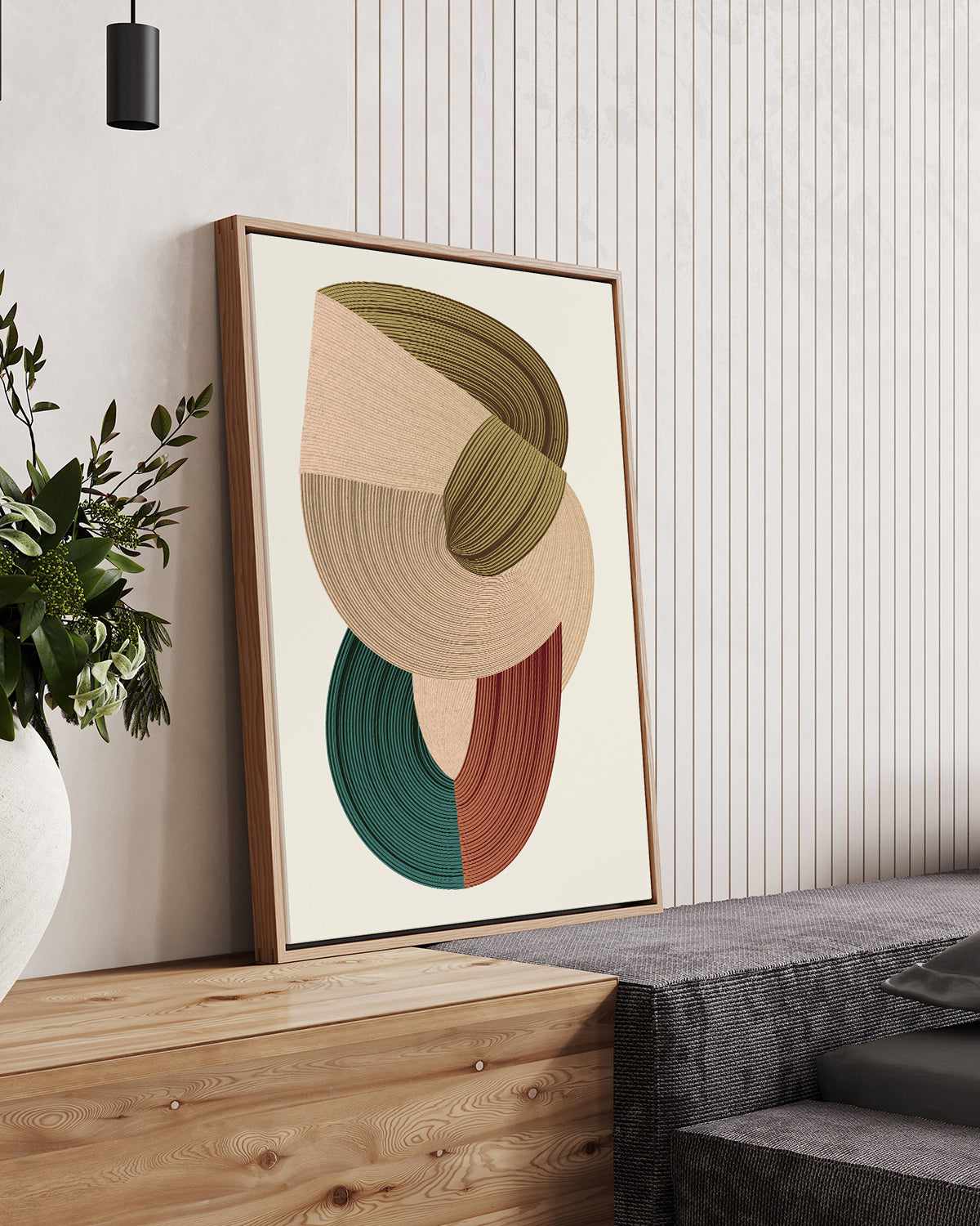 Fibers I by Design Fabrikken | Framed Canvas Art Print