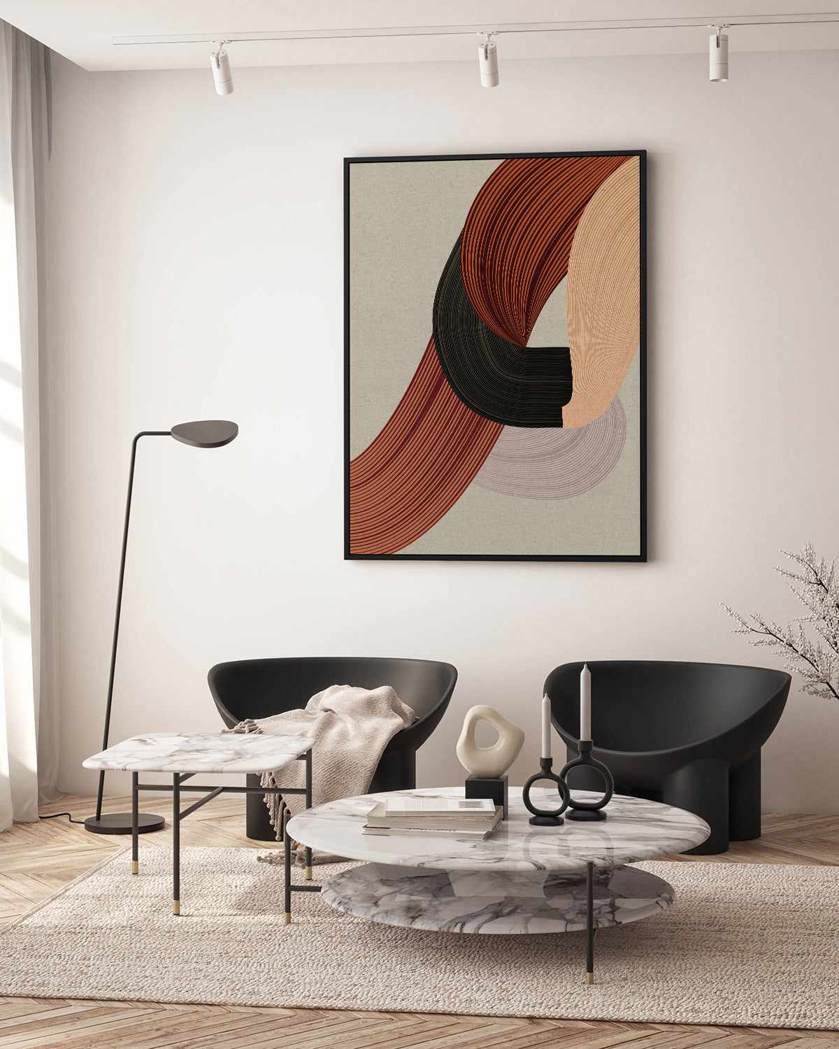 Fibers VI by Design Fabrikken | Framed Canvas Art Print