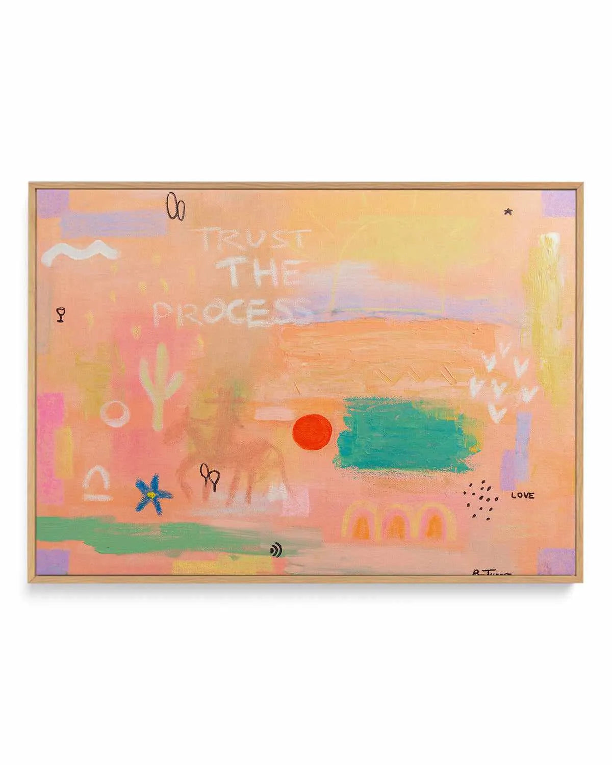 Fidati by Britney Turner | Framed Canvas Art Print from Olive et Oriel where you can shop wallpaper and artworks online