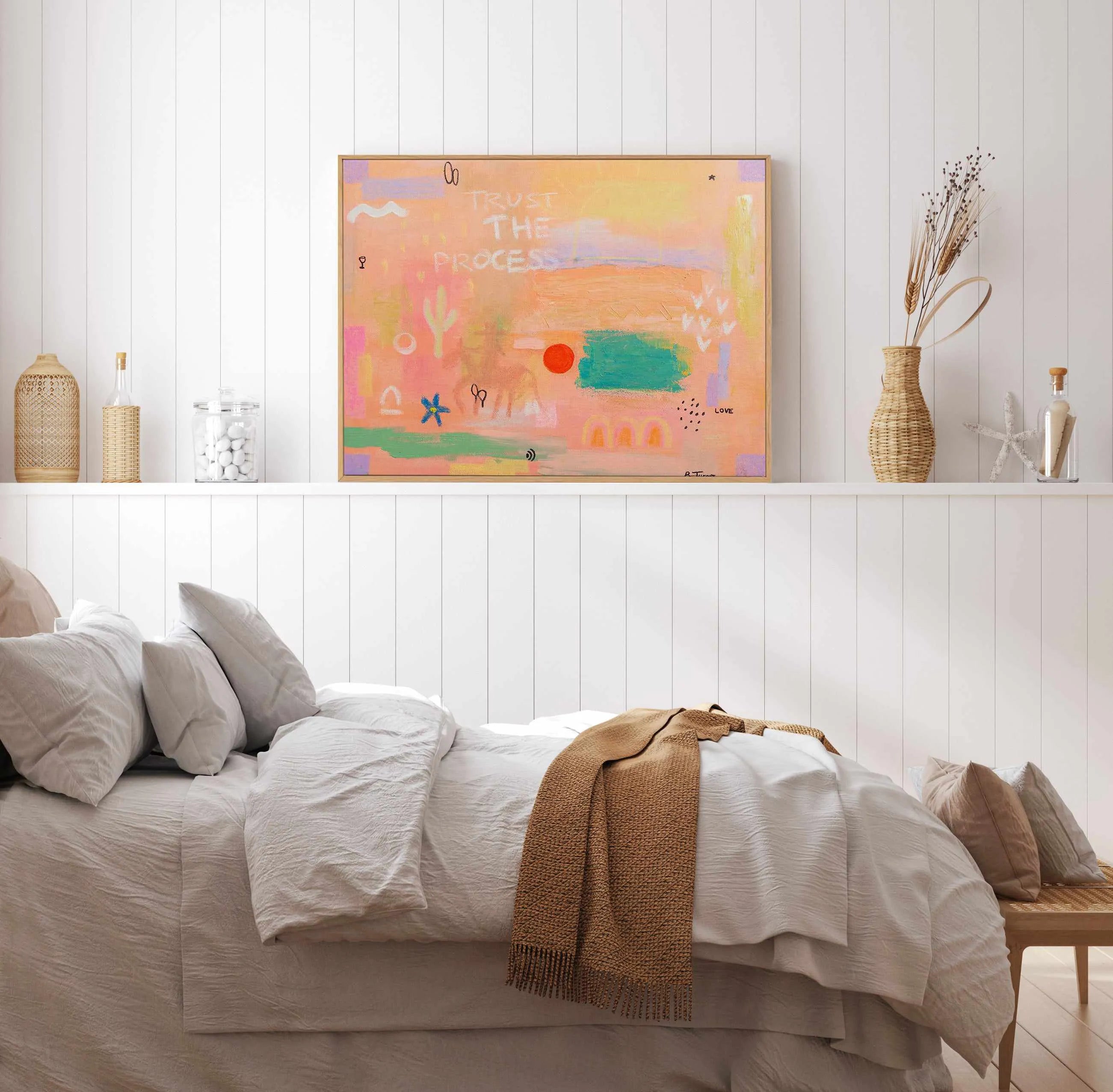 Fidati by Britney Turner | Framed Canvas Art Print from Olive et Oriel where you can shop wallpaper and artworks online