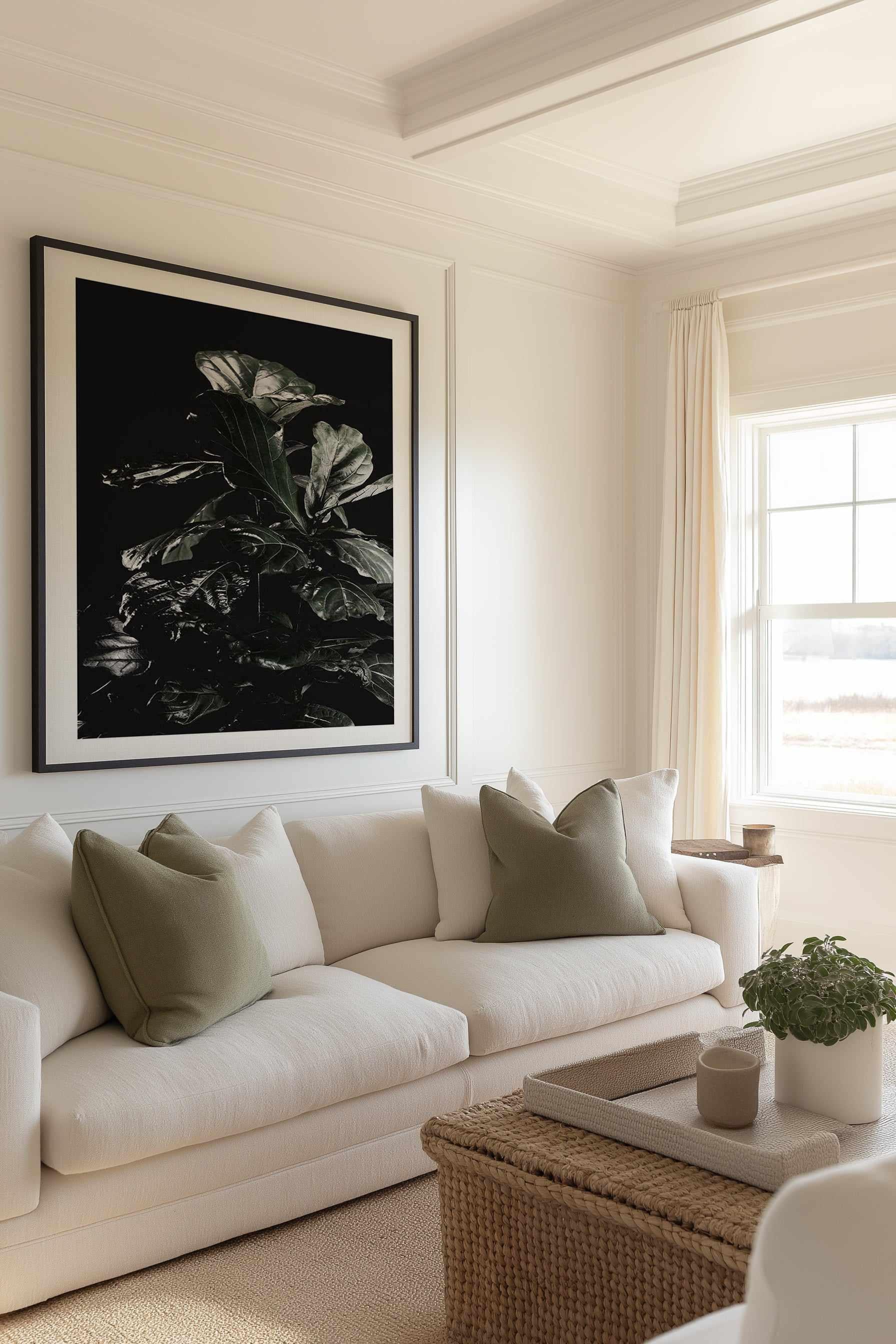 Fiddle Fig Black I Art Print