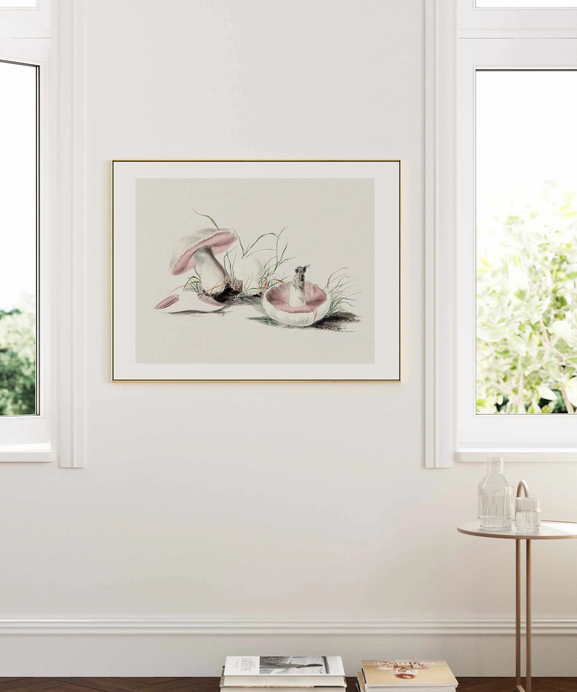 Field Mushroom Vintage Illustration Art Print from Olive et Oriel where you can shop wallpaper and artworks online