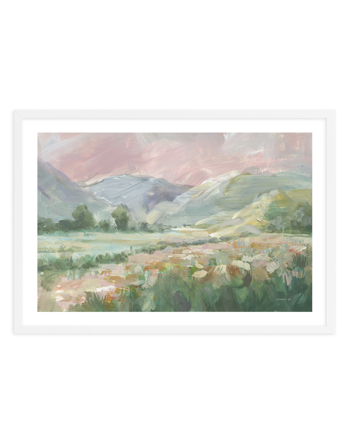 Field of Pink Flowers | Art Print