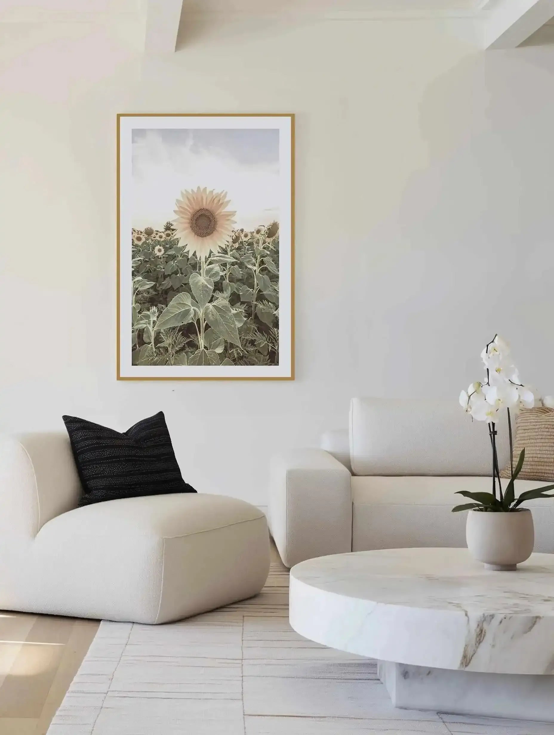 Field of Sunflowers Art Print from Olive et Oriel where you can shop wallpaper and artworks online
