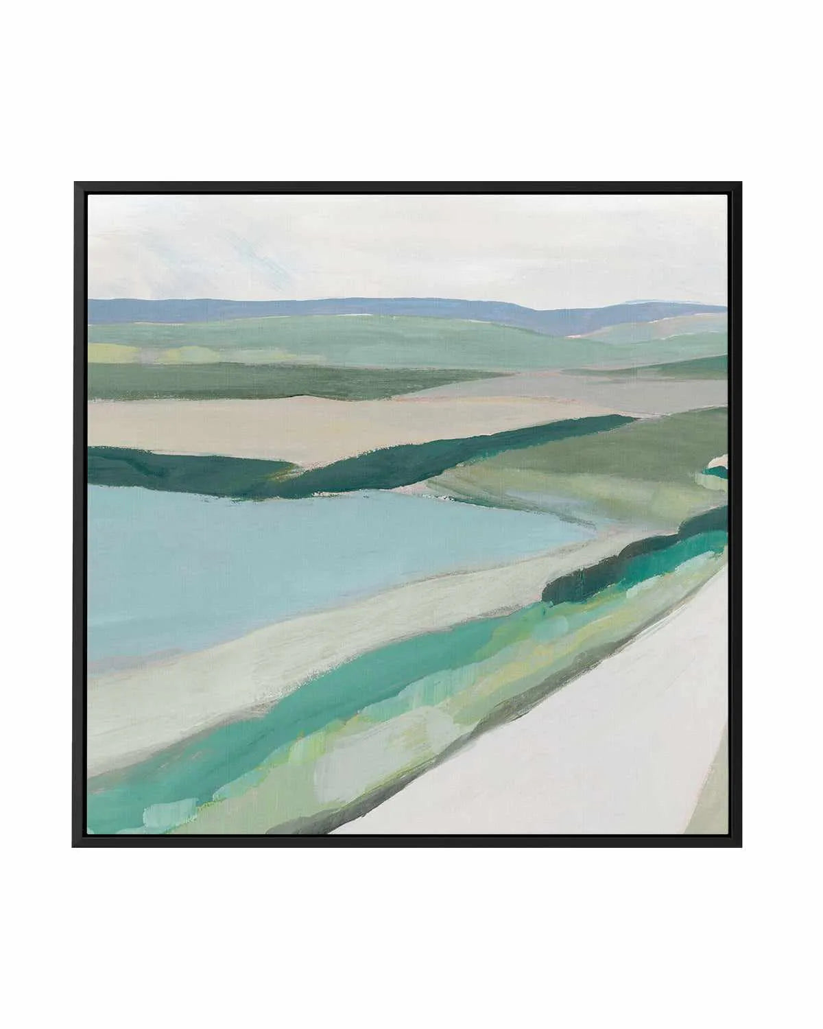 Fields of Green I | Framed Canvas Art Print from Olive et Oriel where you can shop wallpaper and artworks online