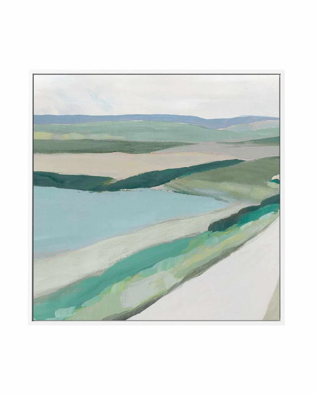 Fields of Green I | Framed Canvas Art Print from Olive et Oriel where you can shop wallpaper and artworks online
