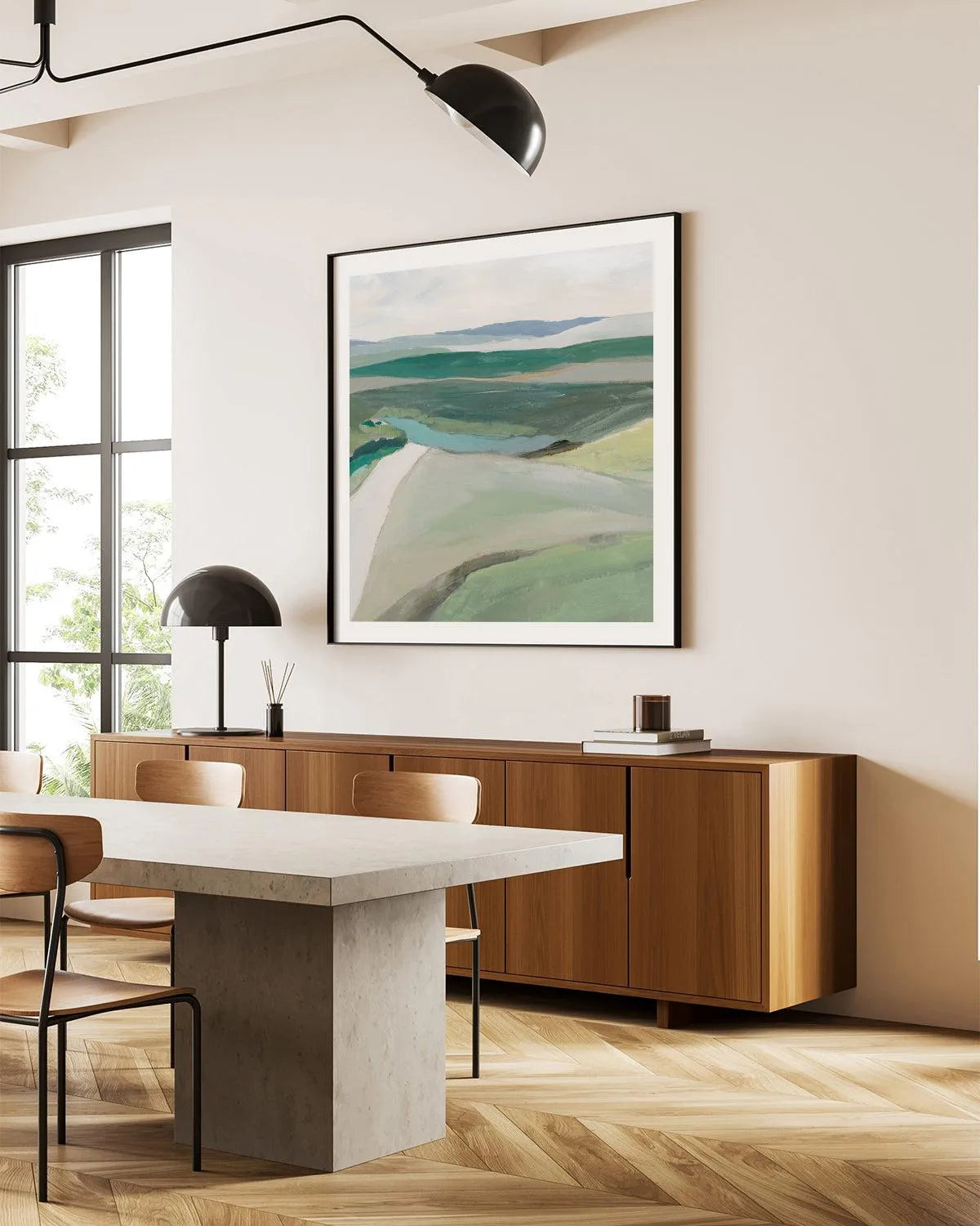 Fields of Green II Art Print from Olive et Oriel where you can shop wallpaper and artworks online