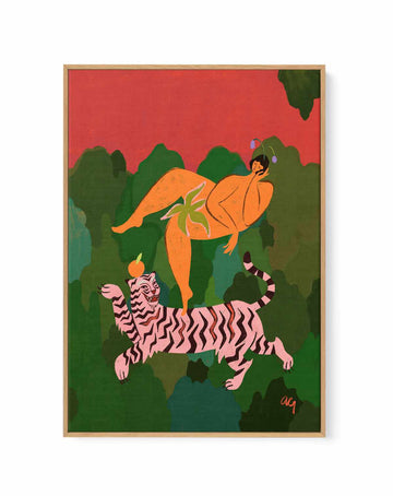 Fierce as a Tiger by Arty Guava | Framed Canvas Art Print from Olive et Oriel where you can shop wallpaper and artworks online
