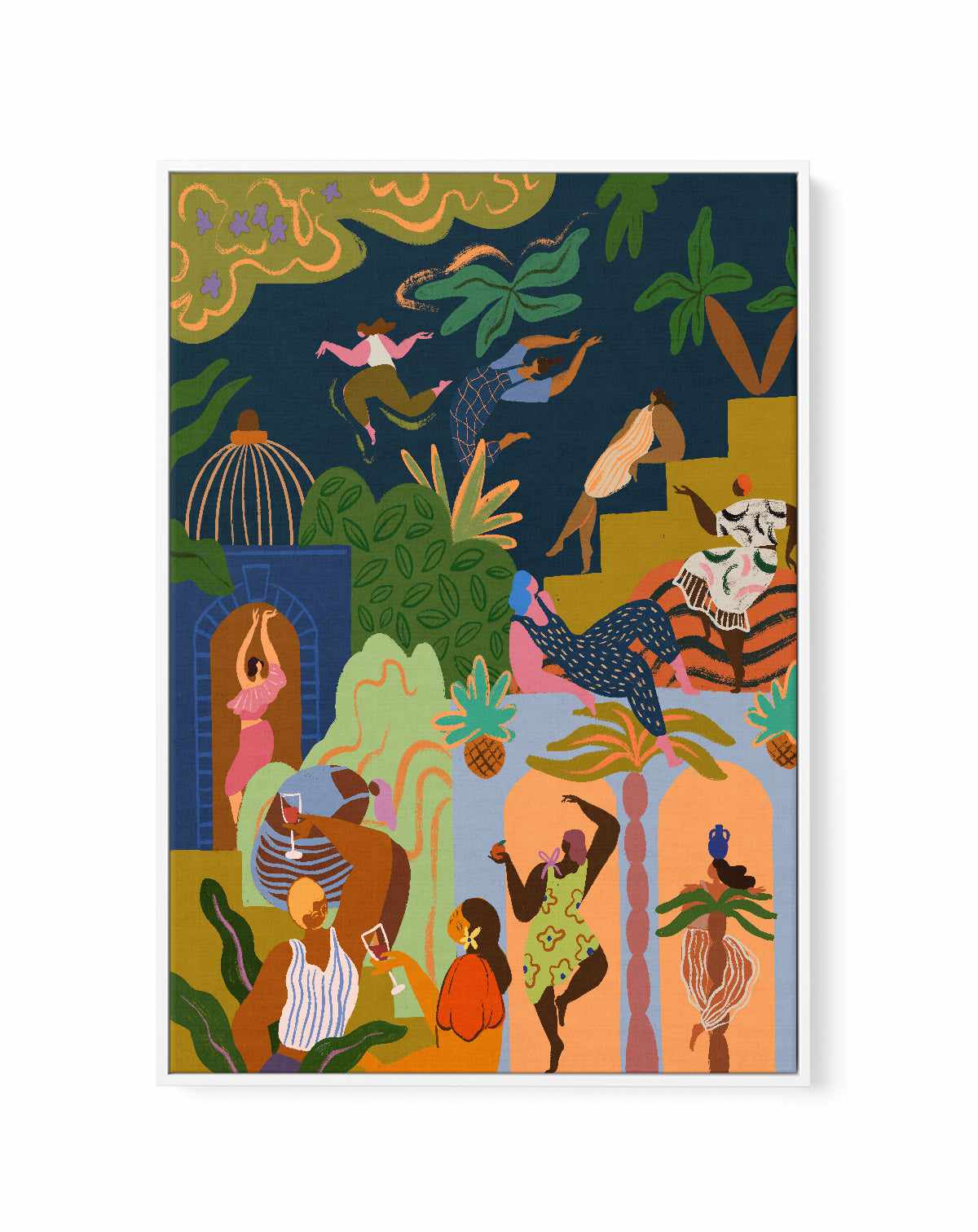 Fiesta by Arty Guava | Framed Canvas Art Print