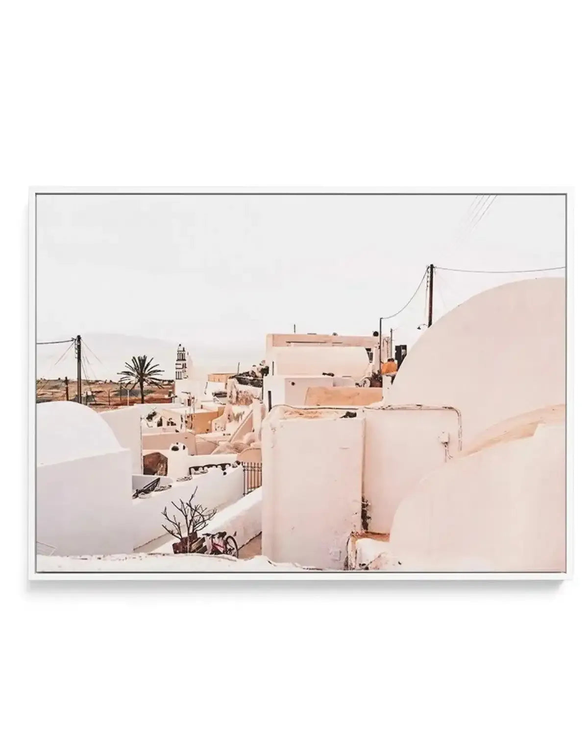 Finika | Santorini | Framed Canvas-Shop Greece Wall Art Prints Online with Olive et Oriel - Our collection of Greek Islands art prints offer unique wall art including blue domes of Santorini in Oia, mediterranean sea prints and incredible posters from Milos and other Greece landscape photography - this collection will add mediterranean blue to your home, perfect for updating the walls in coastal, beach house style. There is Greece art on canvas and extra large wall art with fast, free shipping a